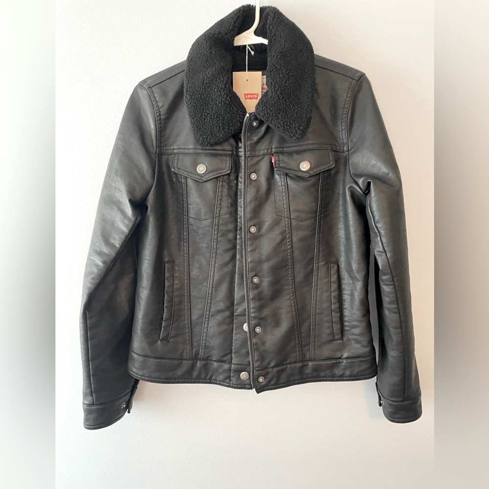Levi’s faux leather and fur bomber